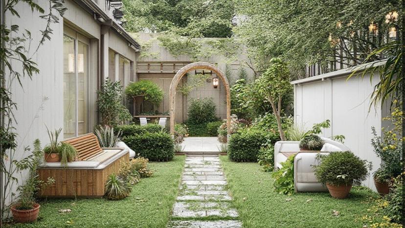 Backyard design app entertainment area