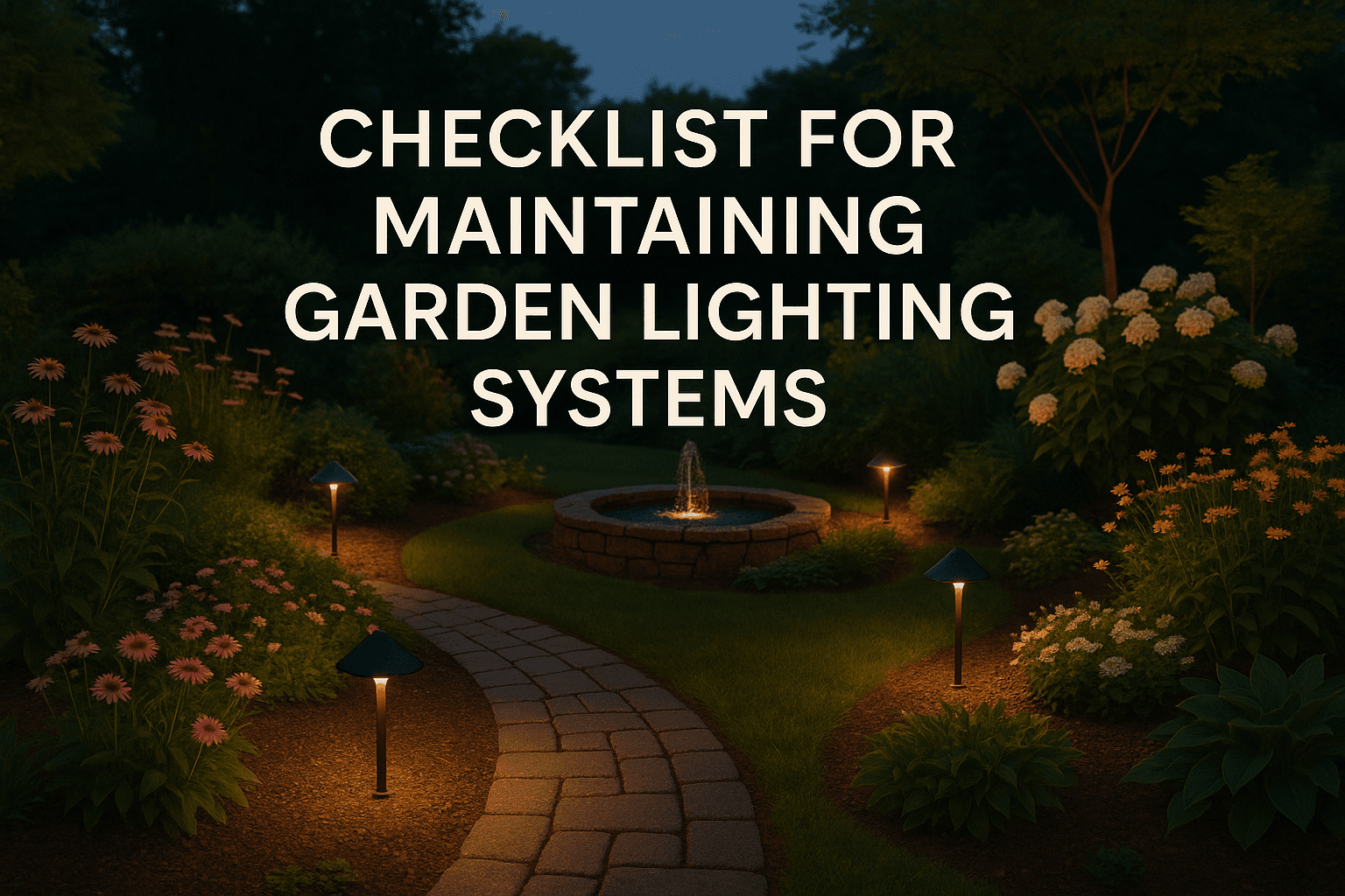 Checklist for Maintaining Garden Lighting Systems