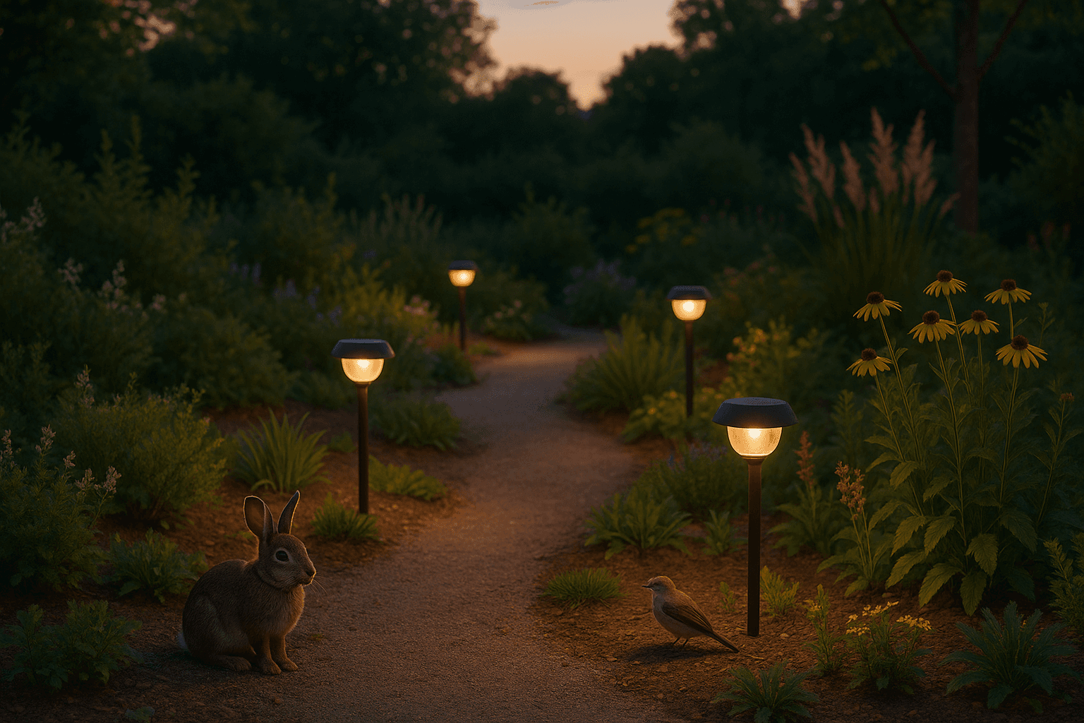 Solar Lighting and Wildlife-Friendly Gardens