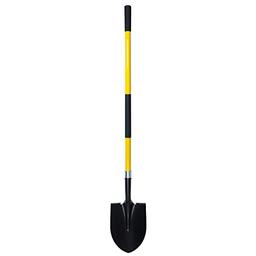 VNIMTI Shovel for Digging, 56 Inches Heavy Duty Shovel for Gardening, Round Shovel for Digging with Fiberglass Handle (Yellow) image