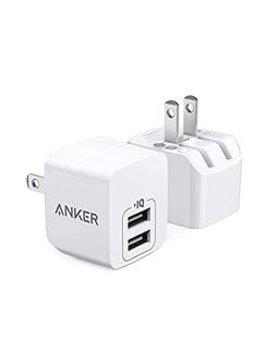 USB Charger, Anker 2-Pack Dual Port 12W Wall Charger Adapter, USB Charger Block with Foldable Plug, Charging Box Brick, Cube for iPhone 15 14 13 12 11 Pro Max, Galaxy S22 S21 Note 20, HTC, Moto, LG image