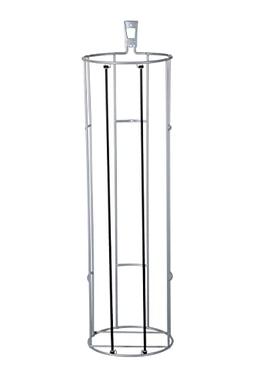 Rubbermaid Garage FastTrack Vertical Ball Rack, Satin Nickel, Wall Mounted Storage System, Holds up to 50 pounds, for Home/Garage, Silver image