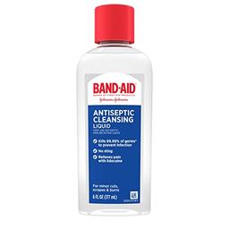 Band-Aid Brand Pain Relieving Antiseptic Cleansing Liquid, Lidocaine HCl, 6 fl. Oz image