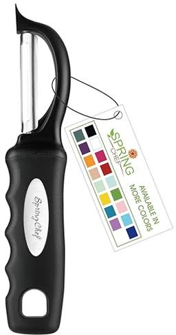 Spring Chef Premium Swivel Vegetable Peeler, Black image