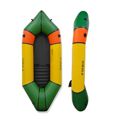 Inflatable Lightweight TPU PackRaft Eco-Friendly White Water Rafting Micro Inflatable Kayak Whitewater Kayak, Kayak Float (210 Orange) image