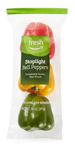 Amazon Fresh Brand, Stoplight Bell Peppers, 3 Count image