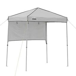 Core Instant Straight Leg Canopy Tent with Adjustable Sun Wall, 6 ft x 4 ft , Gray image