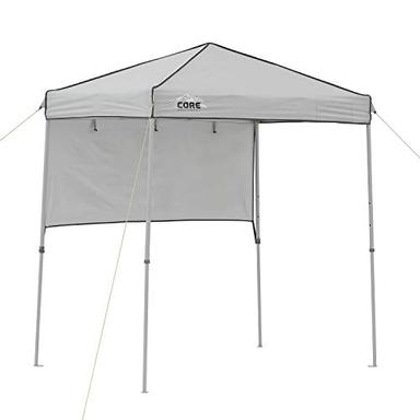 Core Instant Straight Leg Canopy Tent with Adjustable Sun Wall, 6 ft x 4 ft , Gray image