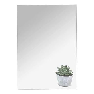 DARENYI 16"x12" Acrylic Mirror Sheet, Flexible Non Glass Body Mirror Tiles Large Self Adhesive Mirror Stickers for Bathroom Bedroom Home Wall Decor (1pc) image