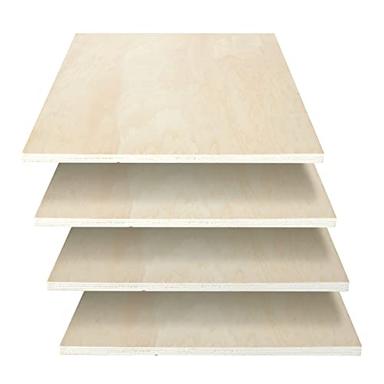 CertBuy 12" x 12" Plywood Board 1/2 Thick, 4 Pack Plywood Squares, Baltic Birch Plywood for Laser Projects, Arts and Crafts, DIY image