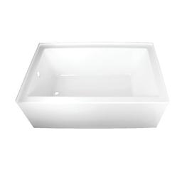 Kingston Brass Aqua Eden VTAP603622L 60-Inch Acrylic Alcove Tub with Left Hand Drain, White image