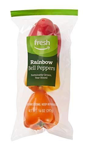 Amazon Fresh Brand, Rainbow Bell Peppers, 3 Count image