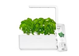 Click & Grow Indoor Herb Garden Kit with Grow Light | Smart Garden for Home Kitchen Windowsill | Easier Than Hydroponics Growing System | Vegetable Gardening Starter (3 Basil Pods Included), White image