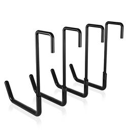 PeoMev 4 Pack Garage Hooks Heavy Duty Large S Hooks for Hanging No Drill Utility Hooks for Ladder Bike Storage Rafter Hanger Garden Tool Organizer image