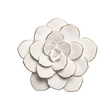 Guichifun Flower Wall Decor 3D Resin Succulent plants - Wall Hanging Decor Art Decor for Home Bedroom Living Room White Christmas Gift 3.25 X 4 X 1.25 Inch image