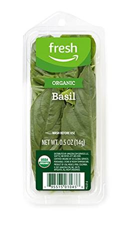 Amazon Fresh Brand, Organic Basil, 0.5 Oz image