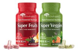 TERRA KAI ORGANICS Organic Super Fruit & Veggies Supplement - Gluten/Gelatin Free, Non GMO, Soy Free & Vegan | Reds & Greens Superfood Capsules | 23 Fruits & 16 Vegetables (180 Count) image