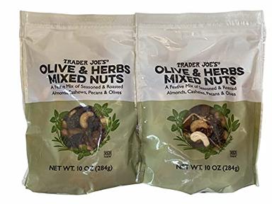 Trader Joe's Olive & Herbs Mixed Nuts, 10 oz (Pack of 2) image