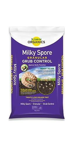 ST. Gabriel Organics - 15 Pound Milky Spore Granular Natural Japanese Beetle Grub Control and Repellent for Lawn and Garden Care image