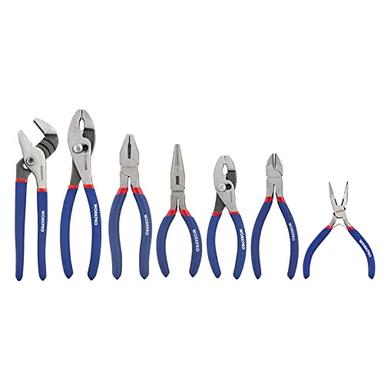 7-piece Workpro Pliers Set with Groove Joint, Long Nose, Slip Joint, Linesman, and Diagonal Pliers for DIY & Home Use image