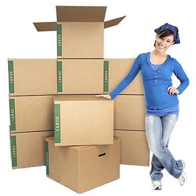 Large Moving Boxes Pack of 12 with Handles– 20" x20" x15" – Cheap Cheap Moving Boxes image
