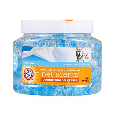 Arm & Hammer for Pets Air Care Pet Scents Deodorizing Gel Beads in Fresh Breeze | 12 oz Pet Odor Neutralizing Gel Beads with Baking Soda | Air Freshener Beads for Pet Odor Elimination (FF12689) image