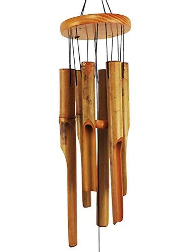 MUMTOP Bamboo Wind Chimes, Outdoor Wooden Wind Chime with Amazing Deep Tone for Garden, Patio, Home or Outdoor Decor image