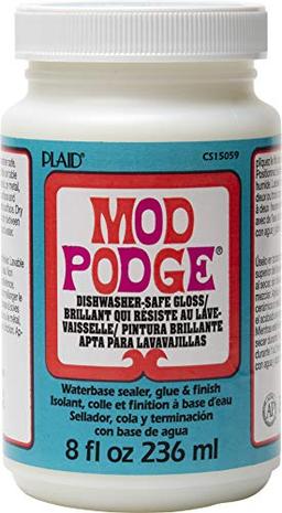 Mod Podge Dishwasher Safe Waterbased Sealer, Glue and Finish (8-Ounce), CS15059 Gloss, 8 Ounce image