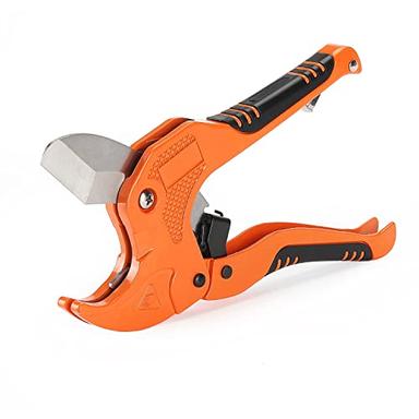 Bates- PVC Pipe Cutter, Cuts up to 1-1/4", Ratcheting PVC Pipe Cutter Tool, Pipe Cutters PVC, PVC Pipe Shears, PVC Cutter, Plastic Pipe Cutter, PEX Pipe Cutter, PVC Cutter Tool, PVC Ratchet Cutter image