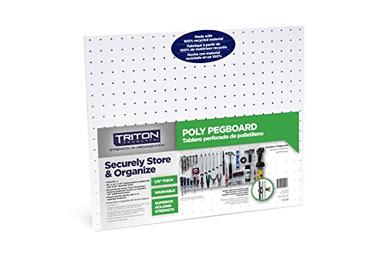 Triton Products Polypropylene Pegboards, 22" x 18" x 1/8", White (Set of 2) - Garage Storage and Organization image