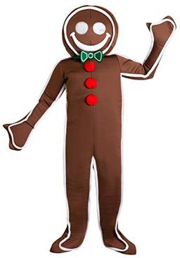 Fun Costumes Iced Gingerbread Man Costume for Adults, Christmas Cookie Costume, Festive Holiday Party Jumpsuit Small image