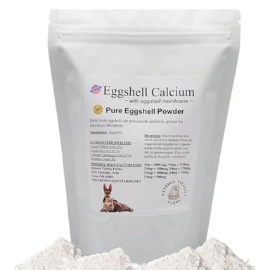 8 oz Pure U.S.A. Eggshell Powder for Dogs/Cats, Calcium Supplement with Membrane, Finely Ground Egg Shells image
