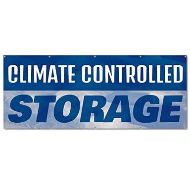 Climate Controlled Storage | 48" X 120" Banner | Outdoor Vinyl Sign with Grommets | Storage Units for Rent Advertising Displays | Made in The USA image