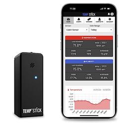 Temp Stick Remote WiFi Temperature & Humidity Sensor. No Subscription. 24/7 Monitor, Unlimited Text, App & Email Alerts. Free Apps, Made in America. Use with Alexa, IFTTT. Monitor Anywhere, Anytime. image