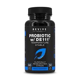 Advanced Probiotic with DE111 Strain (Bacillus subtilis). Spore Forming Probiotic. No Refrigeration Needed. 11.5 Billion Organisms. Probiotics for Women and Men. 60 Vegetable Capsules. image