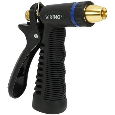 VIKING Hose Nozzle, Garden Hose Nozzle with Brass Tip, Adjustable Heavy Duty Water Hose for Washing Car, Watering Plants, Washing Pets, and Home Use image