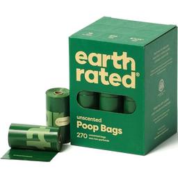 Earth Rated Dog Poop Bags, Guaranteed Leak Proof and Extra Thick Waste Bag Refill Rolls For Dogs, Unscented, 270 Count image