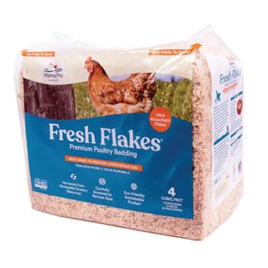 Manna Pro Fresh Flakes | Chicken Coop Bedding | Pine Shavings for Chicken Bedding | 4 Cubic Feet image