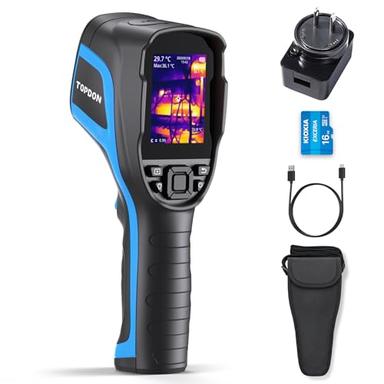 TOPDON TC004 Thermal Imaging Camera, 256 x 192 IR High Resolution 12-Hour Battery Life Handheld Infrared Camera with PC Analysis and Video Recording Supported, 16GB Micro SD Card image