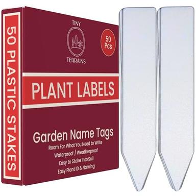 Plant Labels for Outdoor Garden - Waterproof Plant Tags for Naming & Identifying - Plant Markers Easily Stake Into Soil - Care Instruction Signs image