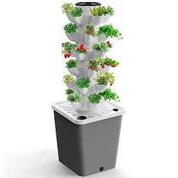 Hydroponics Growing System,30-Plants Indoor Vertical Tower Garden System Kit,Hydroponic Germination Kit for Gardening Lover image