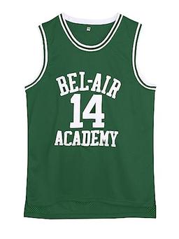 Amzdest 90s The Fresh Prince of Bel Air Academy #14 jersey shirt for men and women, Unisex basketball jersey for Theme party (Green, X-Large) image