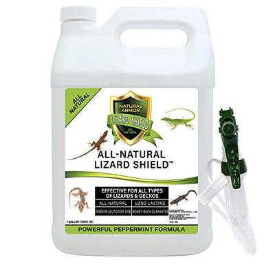 Natural Armor Lizard & Gecko Repellent Spray - Powerful Peppermint Formulation Repels All Types of Lizards & Geckos and Works Better Than Ultrasonic Gimmicks – 128 fl oz - Gallon Ready to Use image