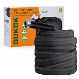 GUKOK Non-Expanding Garden Hose, Ultra Lightweight, Abrasion Resistant, Flexible, Durable, Kink-Free Garden Hose, RV, Marine and Camper Hose, 50-Feet image