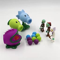 Tavashome 3pcs Action Figures, Peashooter + Snow Pea + Chomper, PVC Toys Xmas Gift image