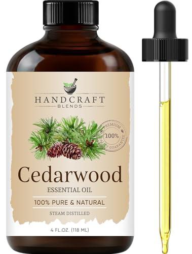 Handcraft Blends Cedarwood Essential Oil - Huge 4 Fl Oz - 100% Pure and Natural - Premium Grade with Glass Dropper image