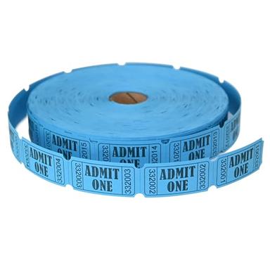 L LIKED 2000 Blue Raffle Tickets with Perforations and Consecutive Numbers,Single Ticket Roll for Events, Carnivals, Door Prizes & Drinks image
