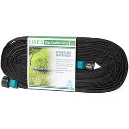 LINEX Flat Soaker Hose 50 ft for Garden Beds Drip Sprinkler Irrigation Hose Heavy Duty Saving 80% Water For Vegetable image