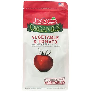 Jobe’s Organics Granular Garden Fertilizer, Easy Plant Care Fertilizer for Vegetable Gardens and Tomato Plants, 4 lbs Bag image