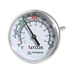 Taylor Soil Testing Thermometer, Gardening Tool for Plant Care, Gardening, Lawn, Farm, Outdoor Use, 4" Inch Stem image